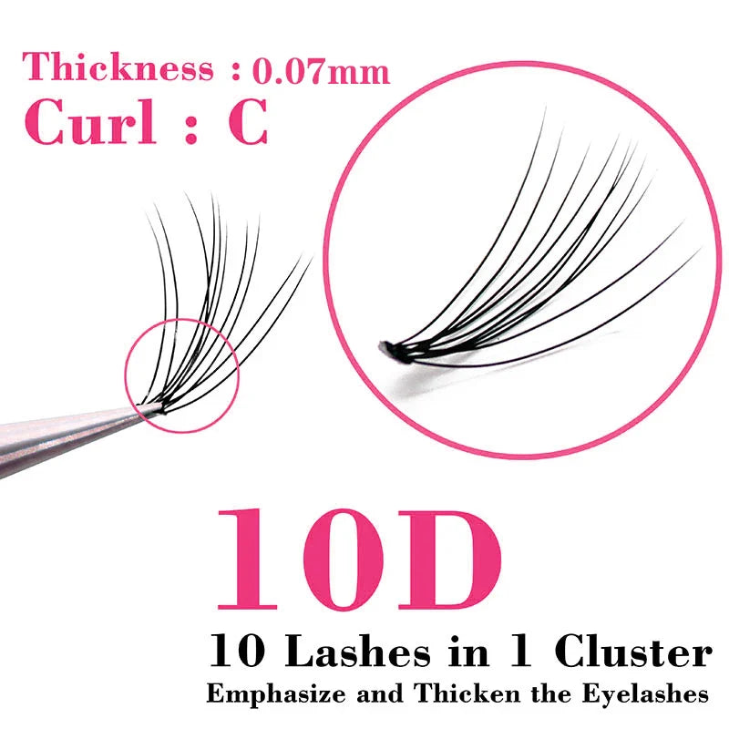 1 box 60 clusters 10/20D extension eyelashes, individual eyelashes, Natural Thick False Eyelashes, , Individual Eyelash Bunche