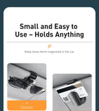 Baseus Car Eyeglass Storage Clip Sun Visor Sunglasses Holder for Auto Card Ticket Stand Interior Accessories Car Eyeglass Holder