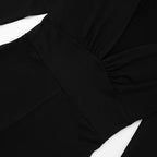 2025 Women Autumn Black Long Sleeve V Neck Jumpsuits Streetwear Bodycon Sexy Sporty Casual Rompers Fashion Overall Body Tops