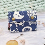 1pcs New Canvas Cartoon Totoro Cat Printed Flower Dog Women Short Wallet Cute Mini Money Key Bag Coin Pocket Purse for Children