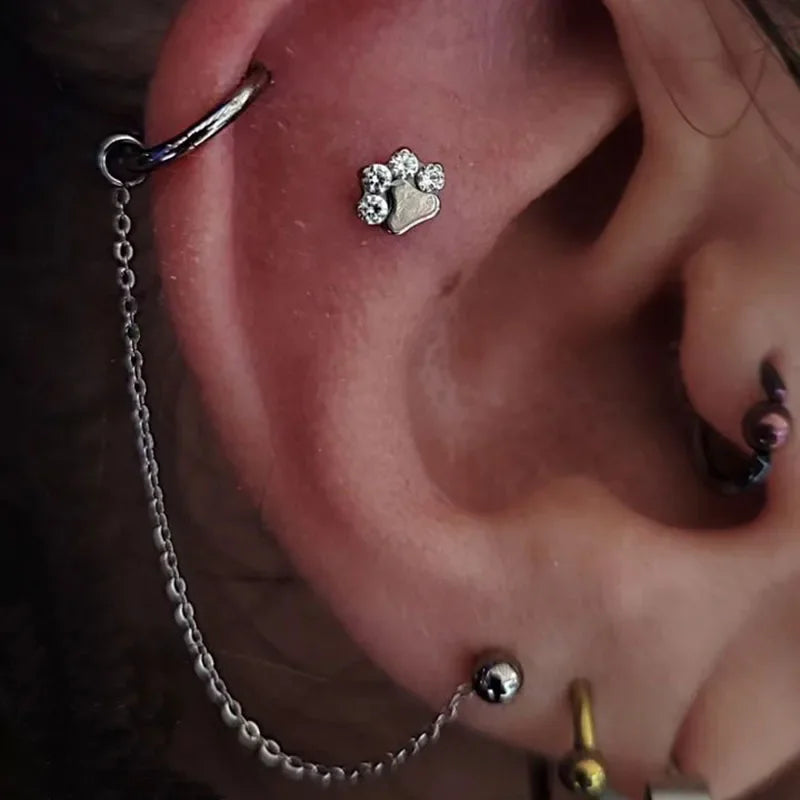 Dreamlee ASTM G23 Titanium Connector Chain For Nose Ring Hoop Clicker Cartilage Helix Body Piercing Jewelry Accessory