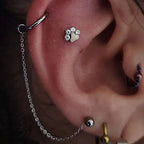 Dreamlee ASTM G23 Titanium Connector Chain For Nose Ring Hoop Clicker Cartilage Helix Body Piercing Jewelry Accessory