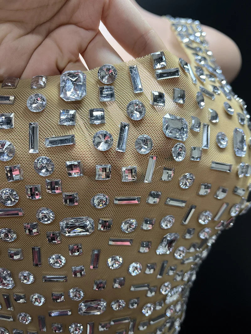 Diamonds Wedding Dress for Women Goddess Senior Photoshoot Props Homecoming Celebrate Birthday party dress New Year's Dress