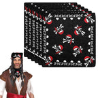 6pcs Pirate Skull Headscarf Bandana Headband Handkerchief Skeleton Cosplay Costume Props Accessories