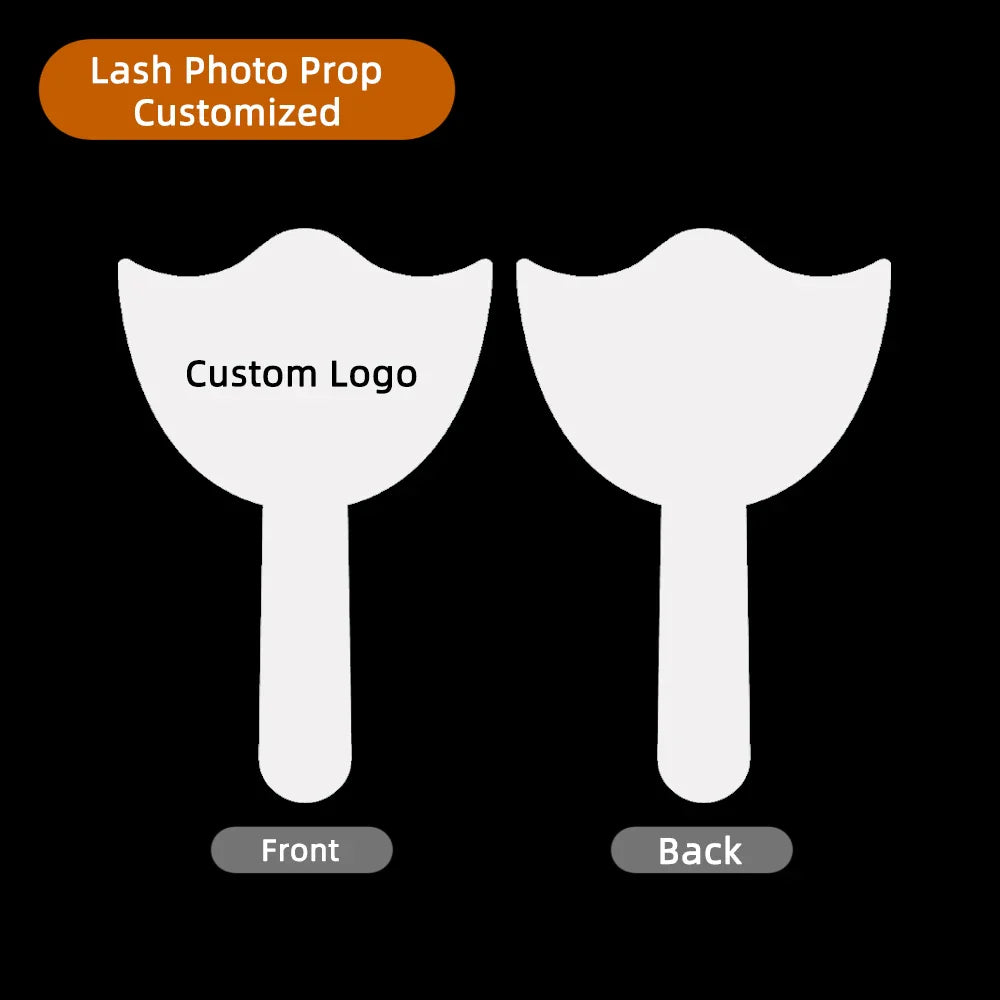 1 Pc Lash Artist Customize Logo Social Media Face Photo Prop Eyelash Technician Prop Handheld Acrylic Palette Lash Salon Tools