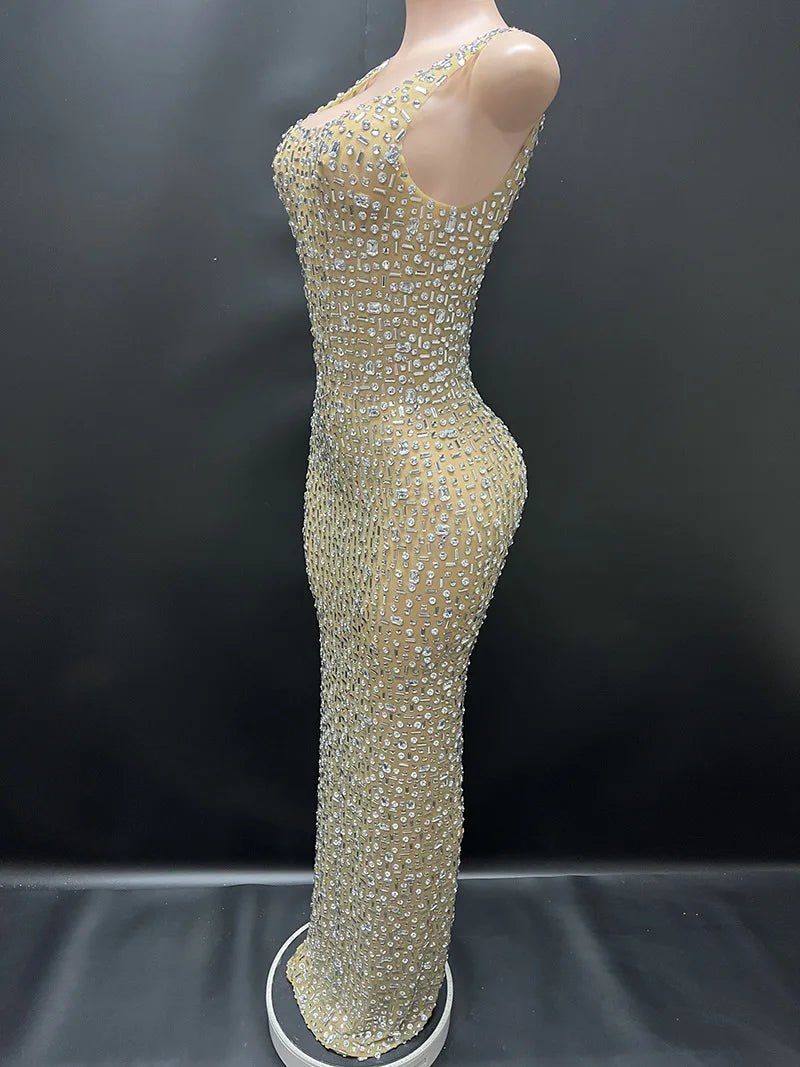 Diamonds Wedding Dress for Women Goddess Senior Photoshoot Props Homecoming Celebrate Birthday party dress New Year's Dress