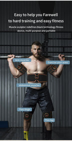 Abs Belt Abdominal Trainer EMS Muscle Stimulation Electric Exerciser Toning Belts For Leg Arm Workout Fitness Home Gym Equiment
