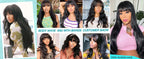 3X1 Glueless Wigs Human Hair with Bangs Body Wave Human Hair Wig with Bangs 3X1 Bleached Knots Lace Front Wig for Black Women