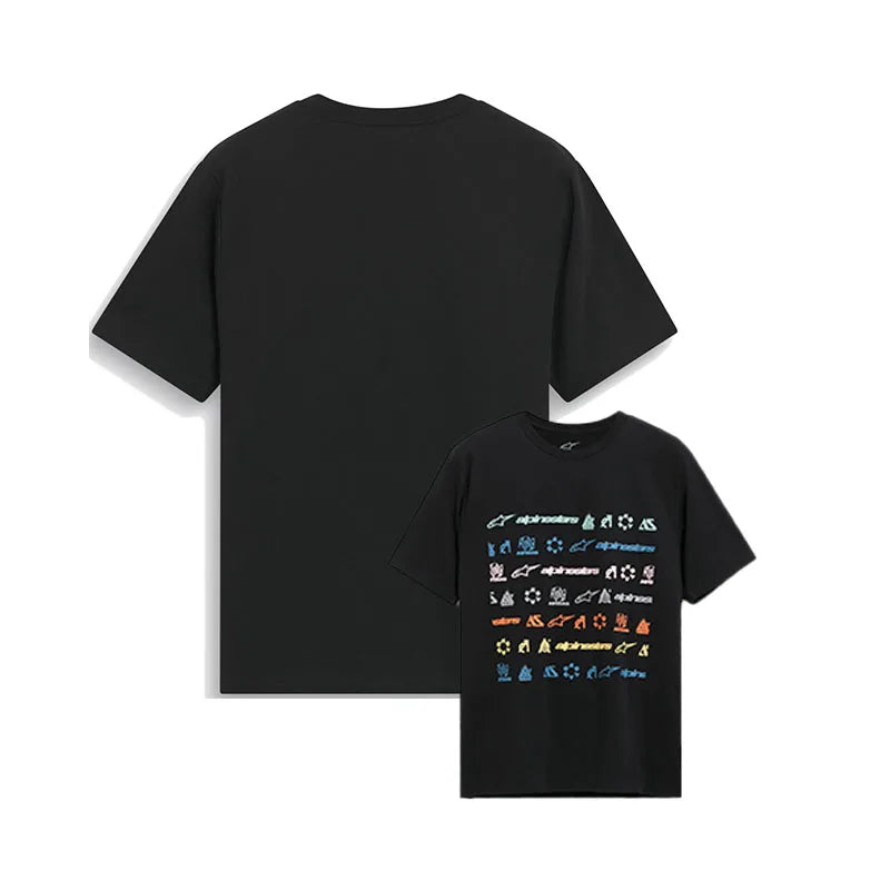 2025 Sports  Cotton T-shirt Summer Men's Alpinestar Letter Print Luxurious Women's Cycling Outdoor Street Short-sleeved Top