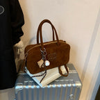 2025 new high-end luxury designer Boston handbag female niche retro fashion all-match pillow bag shoulder messenger bag trend