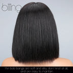 200% Human Hair Wig With Bang Natural Glueless Straight Layered Bob Hairstyle 1X13 Transparent Lace Black for Women 10 Inch