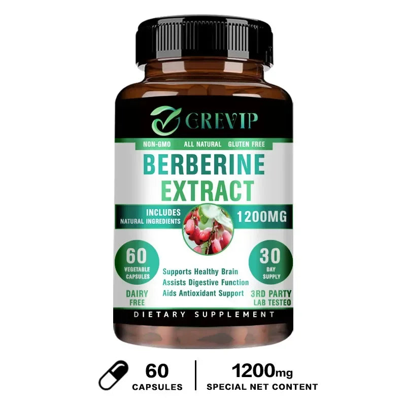 Berberine Extract - Supports Digestive System, Antioxidant, Enhances Cognitive Processes