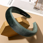 Autumn Winter Soft Velvet Cloth Sponge Padded Hairbands for Women Girls Casual Shopping Face Washing Dress Up Hair Accessories