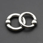 1Pc Large Gauges Stainless Steel CAPTIVE SPRING BEAD RING for Septum Piercing BCR Nose Ring Hoop Expander Earlobe Earrings 00G