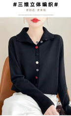 2024 New Cashmere Cardigan Women Long Sleeve Sweaters Cashmere Cardigan Autumn Winter Women  Knitwear Fashion Coat