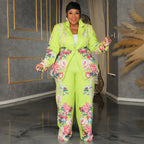 2 Piece Women Sets 2024 New Arrival Plus Size Autumn Winter Matching Two Pieces Sets Blazers Top Pants Suits Outfits Clothing