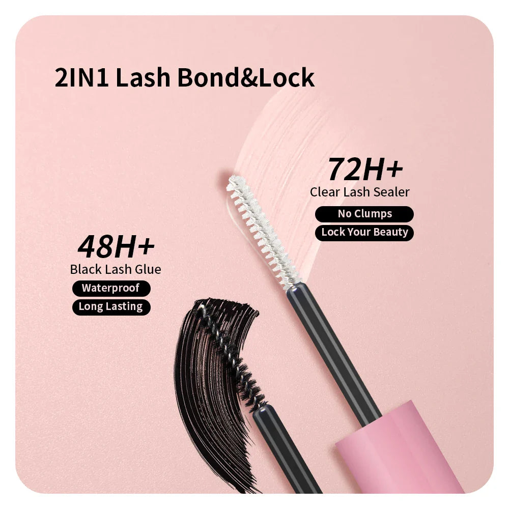 ANNAFRIS 300Pcs DIY Cluster Lash Extension Kit Color individual Lashes Kit with Lash Bond&Seal Remover Tweezers