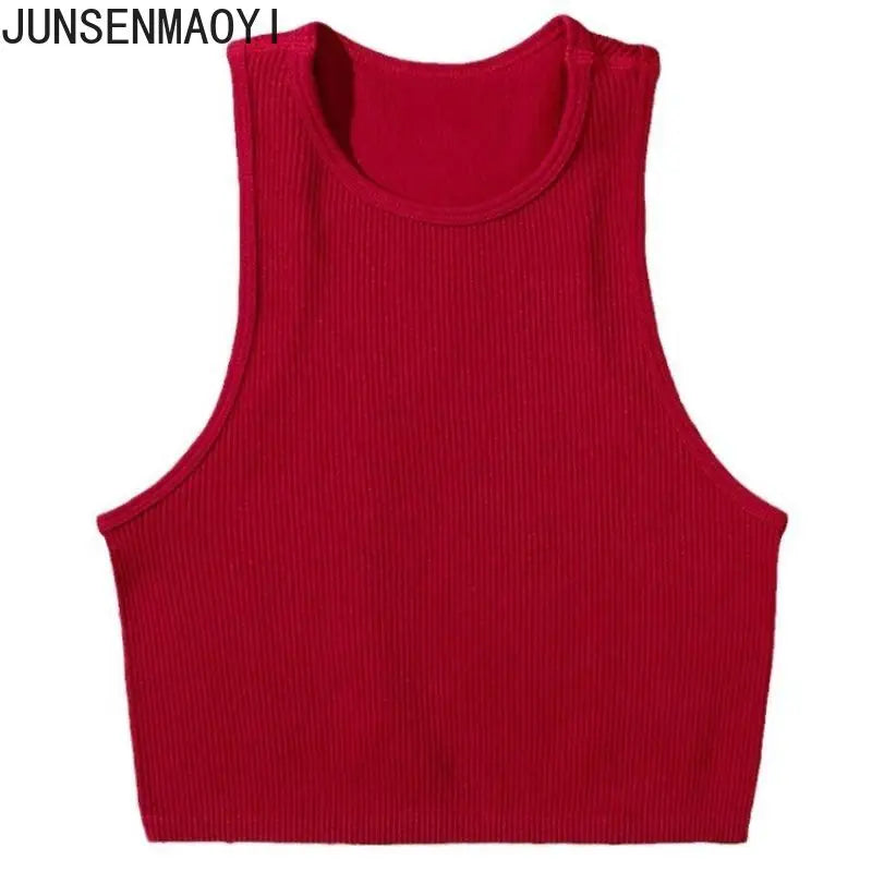 DIY Print Customize Sleeveless Vest Women's Summer High Waist Short Crop Top Fitness Running Yoga Clothes Slim Fast Dry Clothes