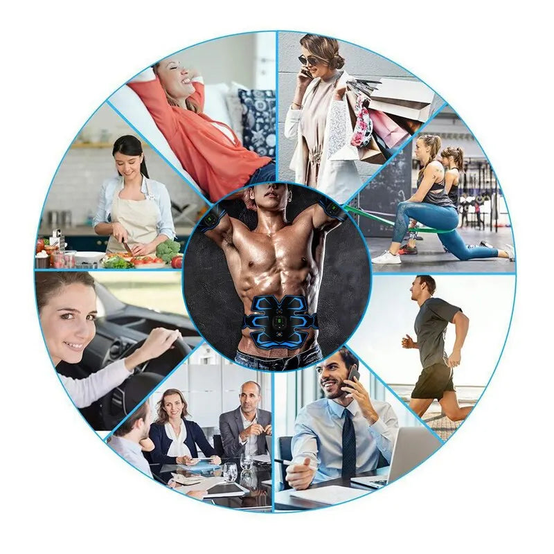 Abdominal Muscle Trainer Electric Press Simulator Massager ABS Smart Arm and Hip Abs Stimulating Belt