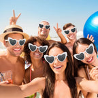 12-60Pcs Wedding Bridal Heart Shaped Sunglasses Party Favors Gift for Guests Bachelorette Hen Party Glasses Bridal Shower Decor