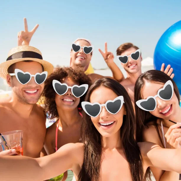 12-60Pcs Wedding Bridal Heart Shaped Sunglasses Party Favors Gift for Guests Bachelorette Hen Party Glasses Bridal Shower Decor