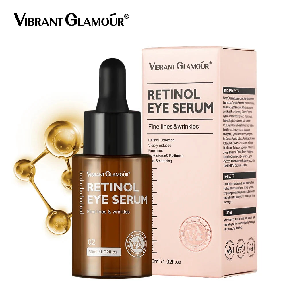 Anti Wrinkle Retinol Eye Serum Dark Circle Eye Bags Remover Whitening Brightening Skin Moisturizer Lightening Cream Eye Care