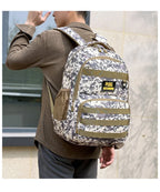 Camouflage Tactical Backpack for Men Large Capacity Outdoor PUBG Style Waterproof Travel School Bag Multifunctional for Daily Us