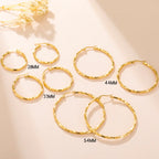 Cazador Geometric Twisted Hoops Earrings Women Real Gold Plated Stainless Steel Earrings Trend 2025 Jewelry Party Birthday Gift