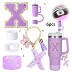 6PCS Cup Accessories Set for Stanley Cup  40oz tumbler with handle Including Silicone Straw Topper and Boot, Spill Proof Stopper