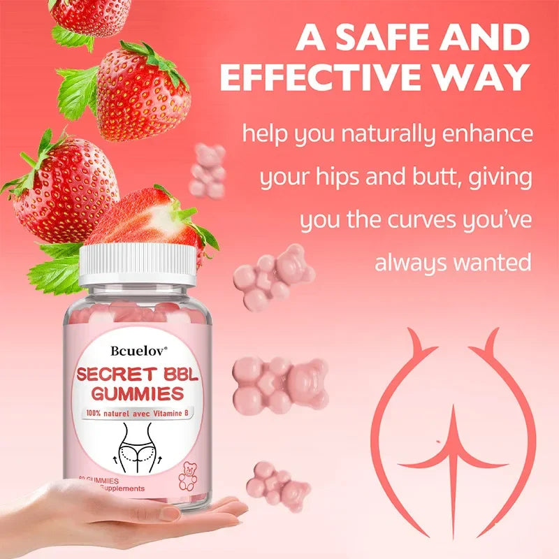 BBL Gummies - Increase Natural Curves, Promote Buttock Growth, Reduce Fat Mass and Shapes Buttocks