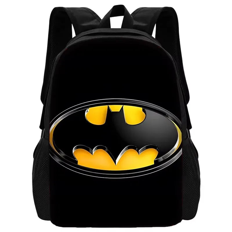 Child Superhero Batmans School Backpack with Lunch Bags ,Pencil Bags ,School Bags for Boys Girls Best Gift