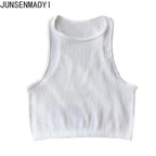 DIY Print Customize Sleeveless Vest Women's Summer High Waist Short Crop Top Fitness Running Yoga Clothes Slim Fast Dry Clothes