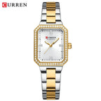 CURREN Women Watch Quartz Watch for Ladies Simple Elegant Dress Wristwatch Stainless Steel Bracelet
