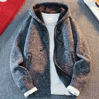 Classic Men's Knitted Sweater Cardigan Hooded Jackets Casual Streetwear Full Zip Cardigans Jackets Coat