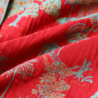 2025 New Spring and Autumn Women's Pajama Set 100% Cotton Retro Color Woven Home Clothes Long Sleeve Long Pants Two Piece Set