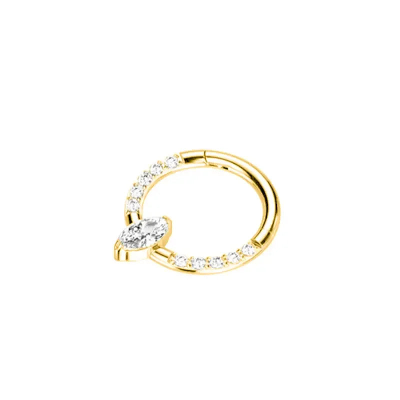 ASTM F136 Titanium Nose Rings Septum Piercing 16G Marquise Earring Helix Daith Piercing Punk Implant Grade Titanium Body Jewelry