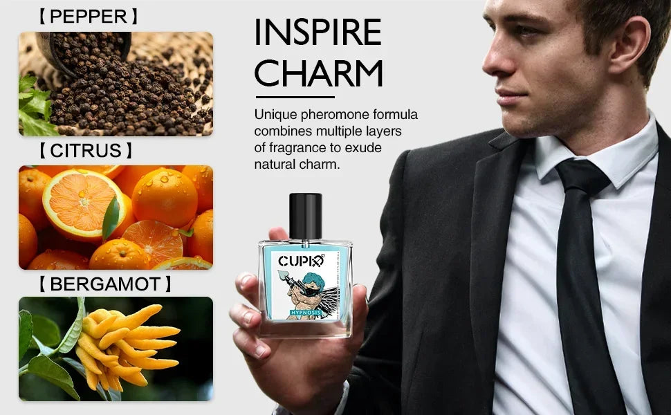 50ml Original Cupid Men's Pheromone Cologne Lasting Mature Hypnotic Rich Fragrance High Quality Hombre Perfume Body Spray