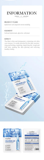 12pcs Hyaluronic Acid Hydrating Facial Mask Sheet Masks For Face Hydrating Shrinking Pores Moisturizing Face Masks Skin Care