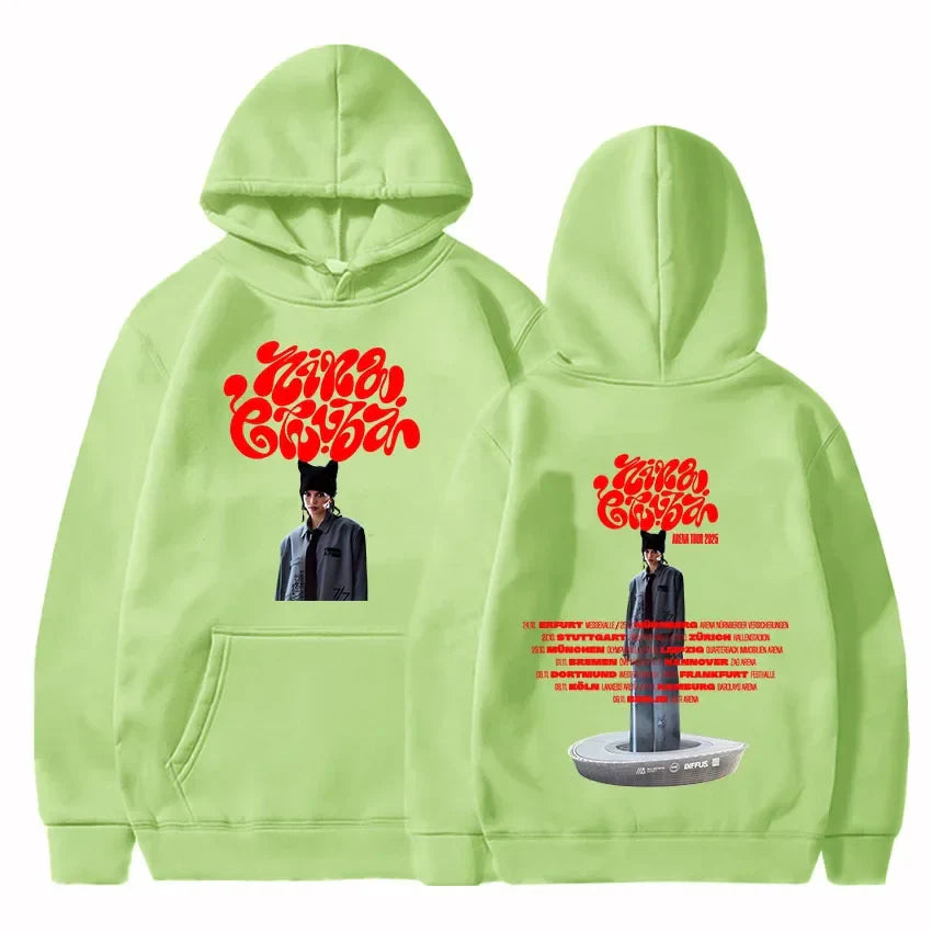 Arena Tour 2025 Nina Chuba Hoodies Sudaderas Para Mujer Winter Women Men Clothing Singer Printing Sweatshirts Casual Pullovers