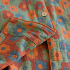 2025 New Spring/Summer Pajamas Three Piece Set Thin 100%Cotton Crepe Ladies Short Sleeves+Shorts+Pants Flip Collar Home Suit Set