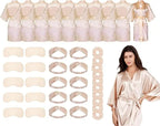 10 Pack Bridal Party Bride Spa Robes with Eye Masks Headband Hair Ties for Wedding Getting Ready Robes