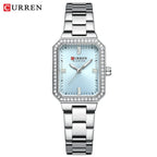 CURREN Women Watch Quartz Watch for Ladies Simple Elegant Dress Wristwatch Stainless Steel Bracelet