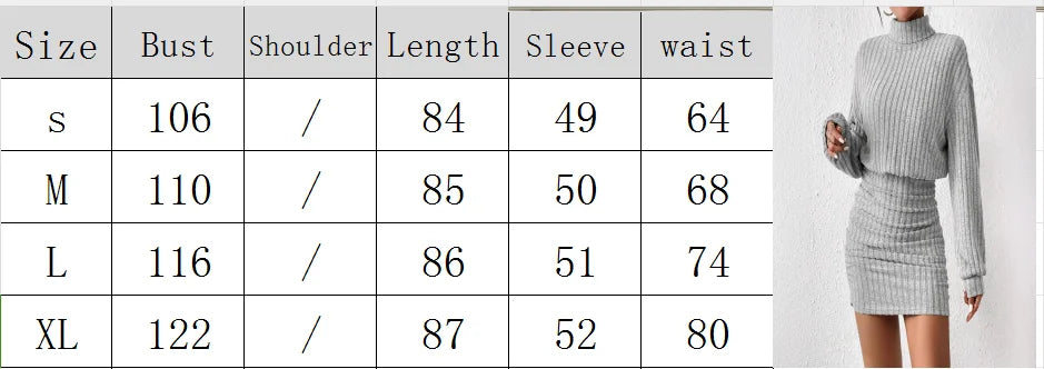 Autumn And Winter Slim Fit Fashionable Long Sleeved High Neck Slim Fit Dress Striped Women's New Dress