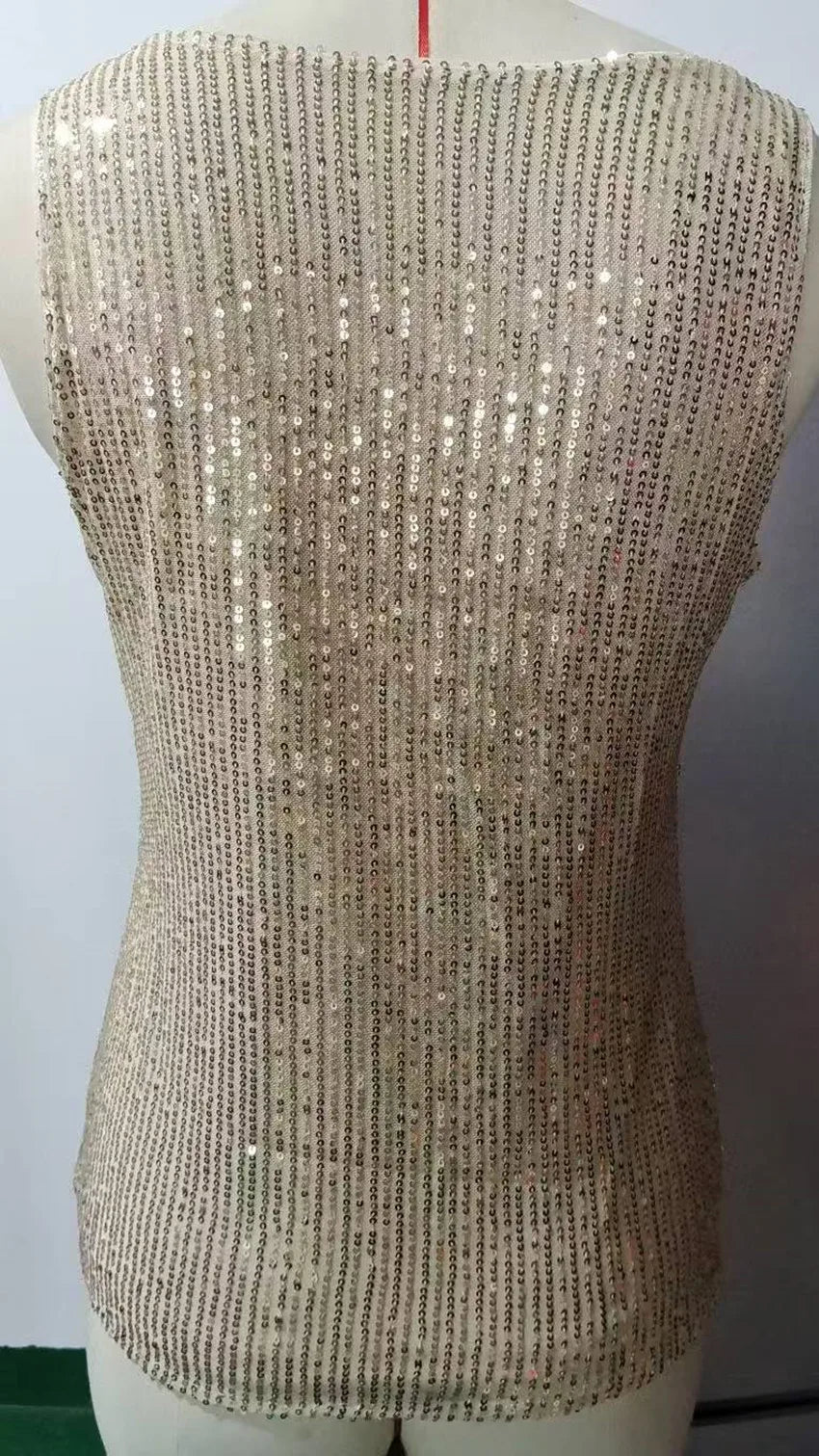 Amazon Quicktrade foreign trade explosion models Europe and the United States sexy ladies sequins summer light mature sexy V-nec