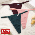 Cotton Sexy Thongs Adjustable Women's Panties Soft Panties Low Waist Seamless Thongs Woman Lingerie Tangas Mujer S-XL FINETOO