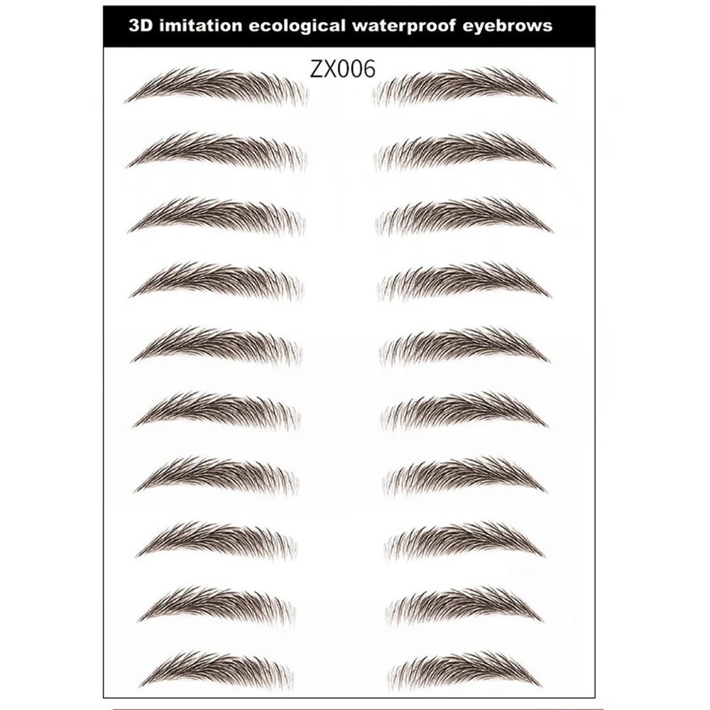 4D Hair-Like Eyebrow Stickers Waterproof Eyebrow Tattoo Water Transfer Eye Brow Enhancer Long Lasting Korean Cosmetics