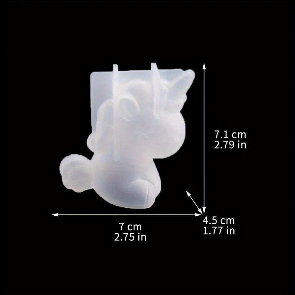 1 Unicorn Silicone Mold - Flexible Translucent Craft Mold for DIY Soap, Resin, and Home Decoration Perfect for Creative Projects