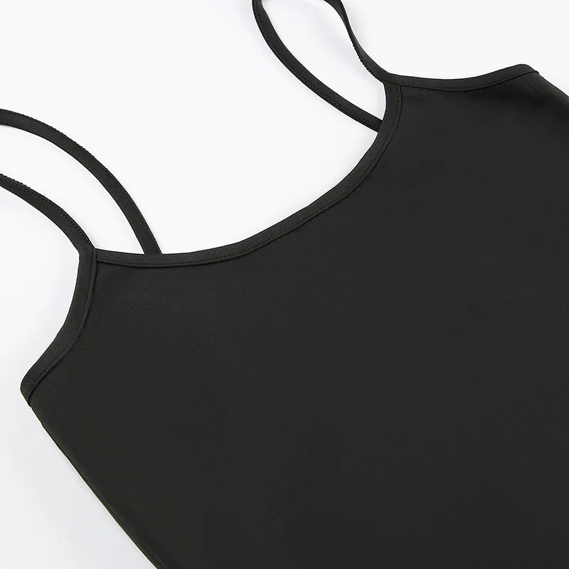 Basic Solid Camis Summer Casual Sleeveless Spaghetti Strap Top Women Harajuku All-match Cropped Tops y2k Vintage Clothing