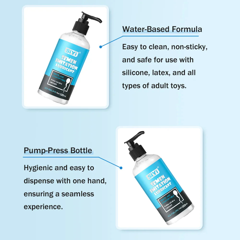 120ml/300ml Cooling Water-Based Lubricant for sex â€?Long-Lasting, Skin-Friendly, Non-Sticky,Toy-Safe,Easy Clean Lube for Couples