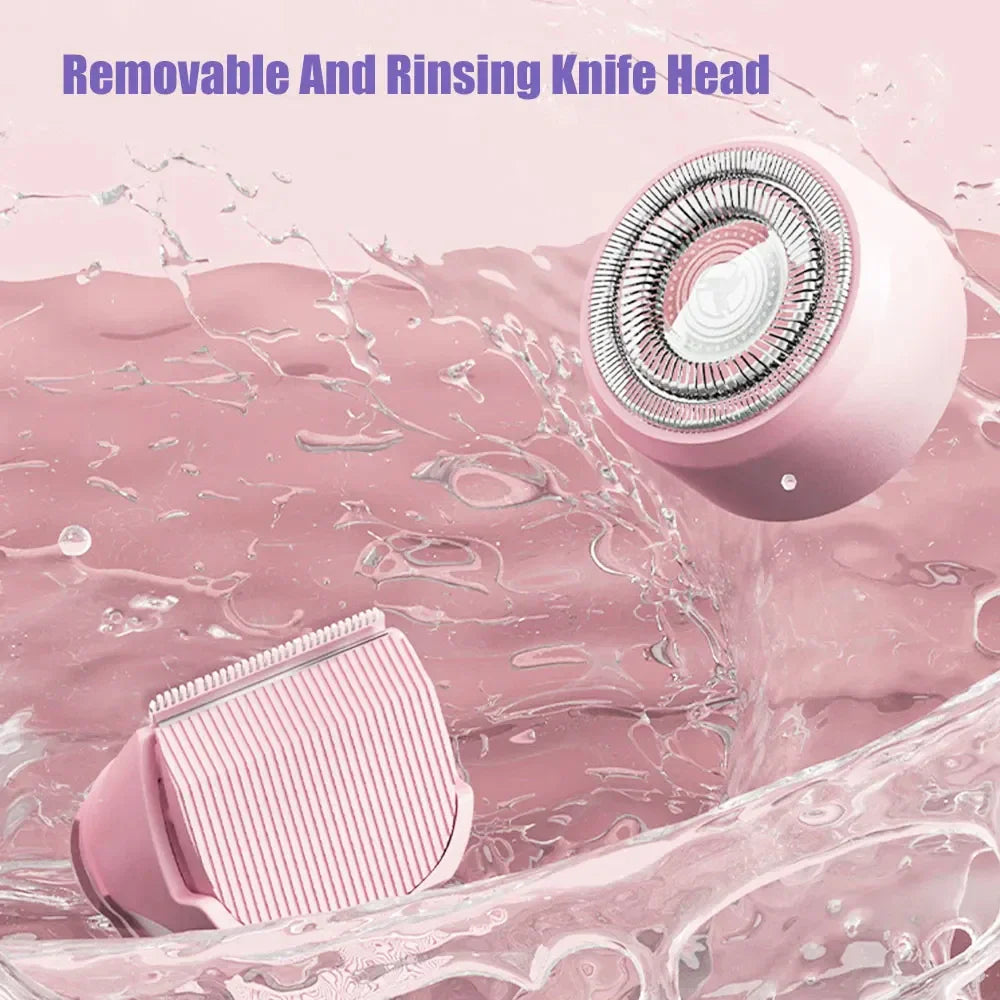 2025 New 2in1 Electric Razor for Women Painless Hair Removal Rechargeable Body Trimmer Underarm Mustache Epilator Shaver